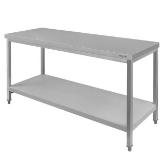 Stół centralny z półką 140x70x85 stal nierdzewna MTP005130