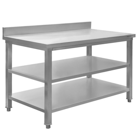 Stół przyścienny inox 2 półki 120x70x85 do gastronomii MTP001758