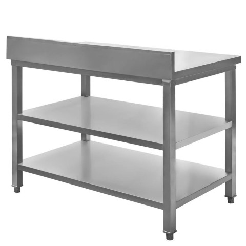 Stół przyścienny inox 2 półki 120x70x85 do gastronomii MTP001758