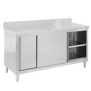 Stół przyścienny inox z szafką 120x70x85 gastronomiczny MTP001864