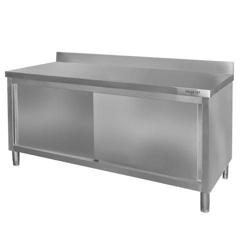 Stół przyścienny inox z szafką 200x70x85 gastronomiczny MTP001865