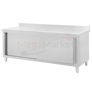 Stół przyścienny inox z szafką 200x70x85 gastronomiczny MTP001865