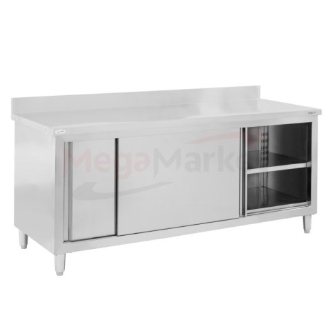 Stół przyścienny inox z szafką 200x70x85 gastronomiczny MTP001865