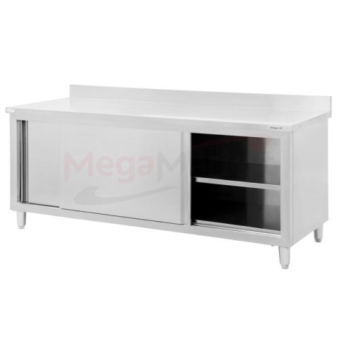 Stół przyścienny inox z szafką 200x70x85 gastronomiczny MTP001865