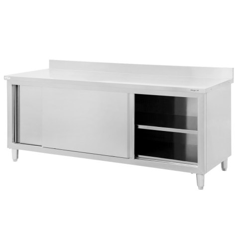 Stół przyścienny inox z szafką 200x70x85 gastronomiczny MTP001865