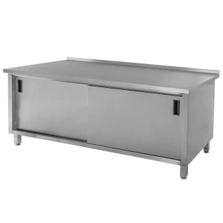 Stół przyścienny spawany z szafką 180x70x85 stal nierdzewna MTP003585