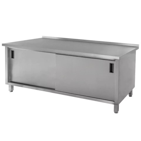 Stół przyścienny spawany z szafką 180x70x85 stal nierdzewna MTP003585