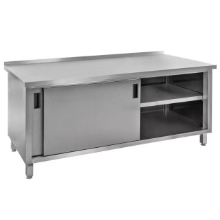 Stół przyścienny spawany z szafką 180x70x85 stal nierdzewna MTP003585