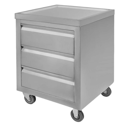 Szafka mobilna inox 3 szuflady 60x60x85 do gastronomii MTP005938