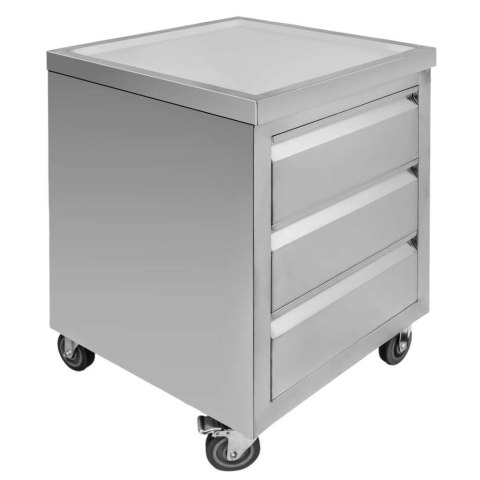 Szafka mobilna inox 3 szuflady 60x60x85 do gastronomii MTP005938