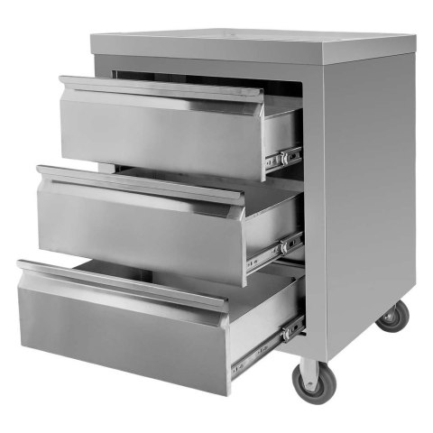 Szafka mobilna inox 3 szuflady 60x60x85 do gastronomii MTP005938