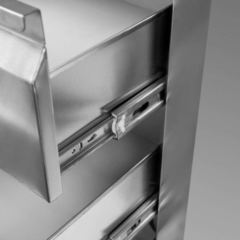 Szafka mobilna inox 3 szuflady 60x60x85 do gastronomii MTP005938