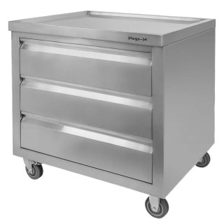 Szafka mobilna inox 3 szuflady 80x60x85 kuchnia magazyn MTP005939