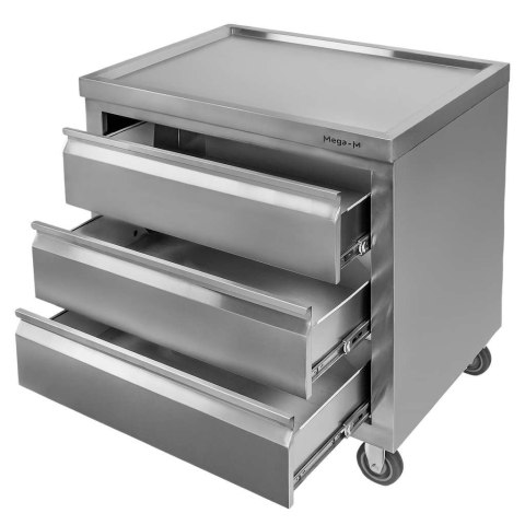 Szafka mobilna inox 3 szuflady 80x60x85 kuchnia magazyn MTP005939