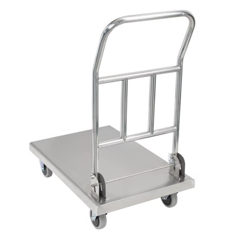 Wózek transportowy inox ze składaną rączką 73x48x89 cm MTP005970