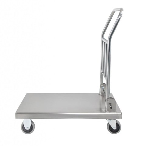 Wózek transportowy inox ze składaną rączką 73x48x89 cm MTP005970