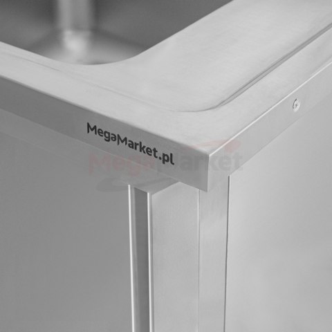 Zlew gastronomiczny spawany 2 komory z szafką 120x60x85 inox MTP001791