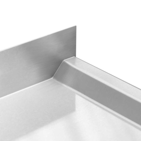 Zlew gastronomiczny spawany lewostronny z półką 180x60x85 stal nierdzewna MTP005134