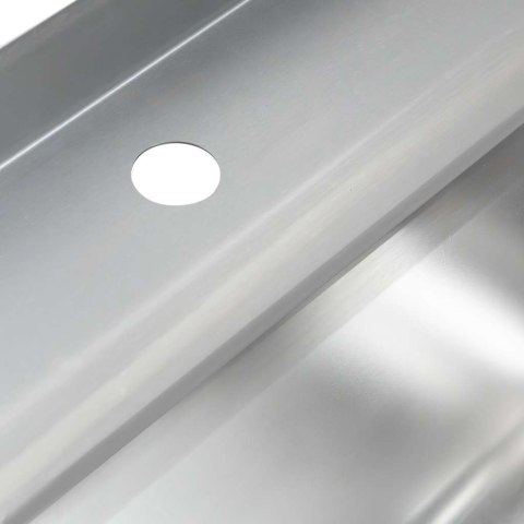 Zlew gastronomiczny spawany lewostronny z półką 180x60x85 stal nierdzewna MTP005134