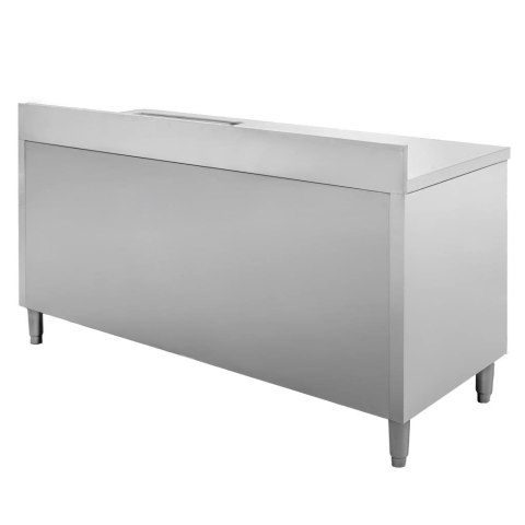 Zlew gastronomiczny spawany prawostronny z szafką 160x60x85 stal nierdzewna MTP001847