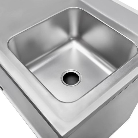 Zlew gastronomiczny spawany prawostronny z szafką 160x60x85 stal nierdzewna MTP001847