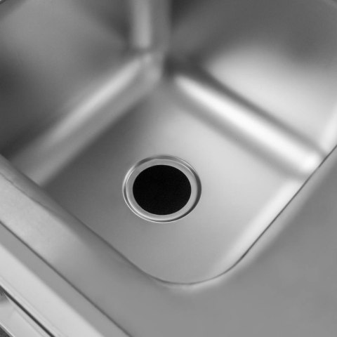 Zlew gastronomiczny prawostronny z maskownicą i półką 120x60x85 stal nierdzewna MTP005159