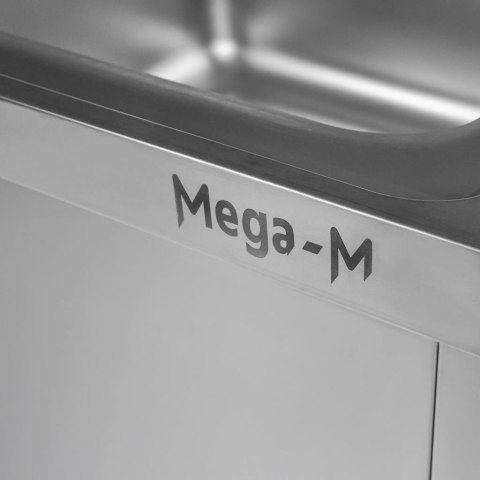 Zlew gastronomiczny prawostronny z maskownicą i półką 120x60x85 stal nierdzewna MTP005159