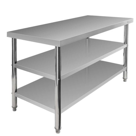 Stół centralny 2 półki X Standard 140x60x85 inox MTP006851
