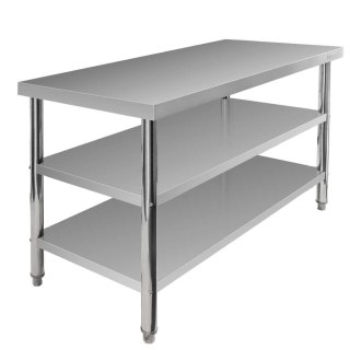 Stół centralny 2 półki X Standard 140x70x85 inox MTP006857