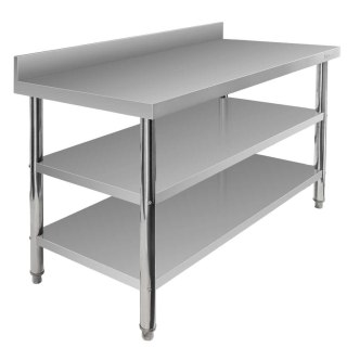 Stół przyścienny inox 2 półki X Standard 140x70x85 MTP006869