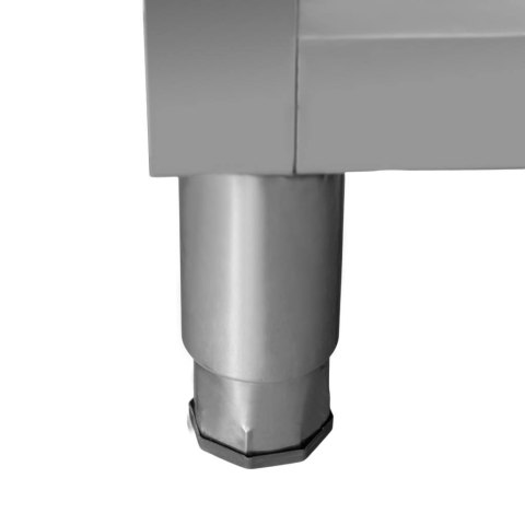 Stół przyścienny inox z półką 6 nóg 200x80x85 MTP005115