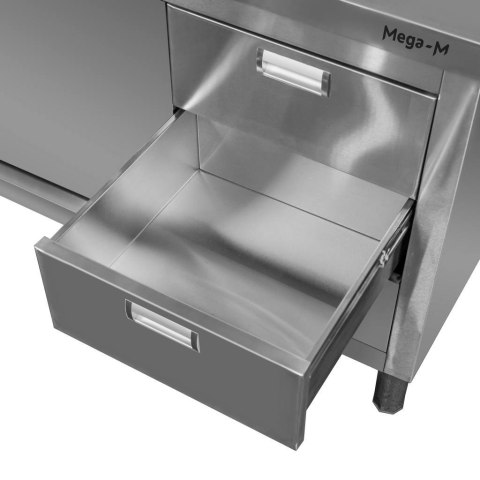 Stół przyścienny spawany z szafką 3 szuflady 140x60x85 MTP005097