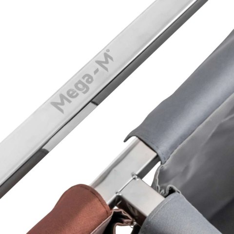 Wózek hotelowy na pranie 2 komory 90x65x85 szaro brązowy MTP006698