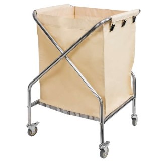 Wózek hotelowy na pranie składany 62x60x95 beżowy MTP006694