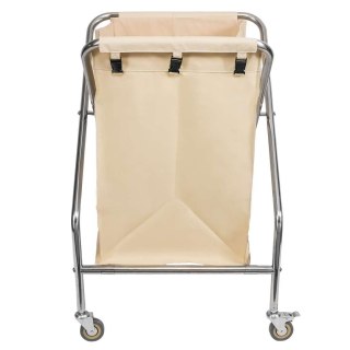 Wózek hotelowy na pranie składany 62x60x95 beżowy MTP006694