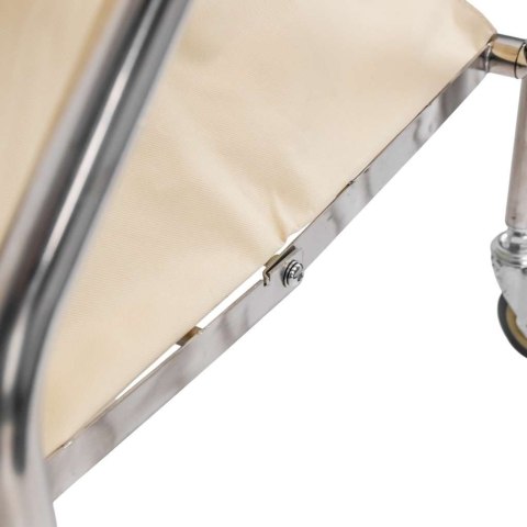 Wózek hotelowy na pranie składany 62x60x95 beżowy MTP006694