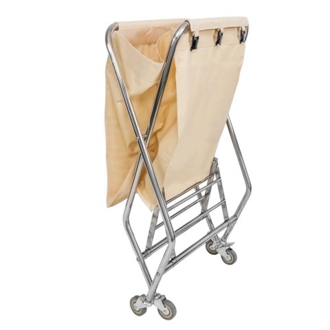 Wózek hotelowy na pranie składany 62x60x95 beżowy MTP006694