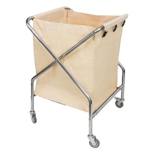 Wózek hotelowy na pranie składany 62x60x95 beżowy MTP006694