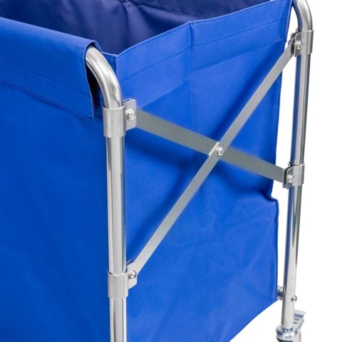 Wózek hotelowy na pranie składany 86x65x80 niebieski MTP006696