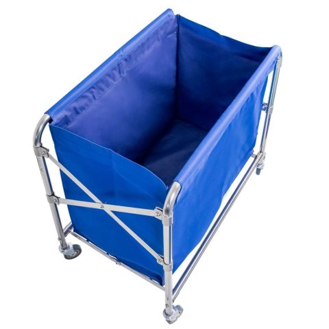 Wózek hotelowy na pranie składany 86x65x80 niebieski MTP006696