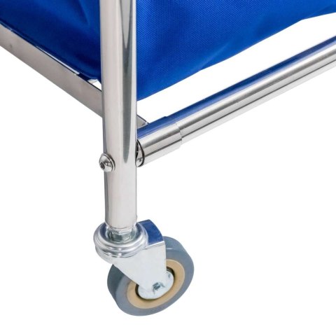 Wózek hotelowy na pranie składany 86x65x80 niebieski MTP006696