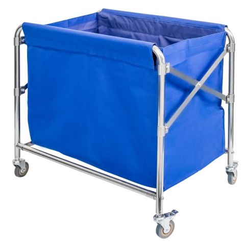 Wózek hotelowy na pranie składany 86x65x80 niebieski MTP006696