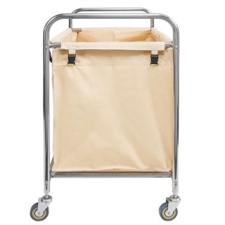 Wózek hotelowy na pranie 88x54x89 beżowy serwis piętrowy MTP006695