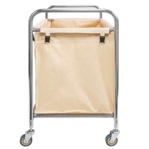 Wózek hotelowy na pranie 88x54x89 beżowy serwis piętrowy MTP006695
