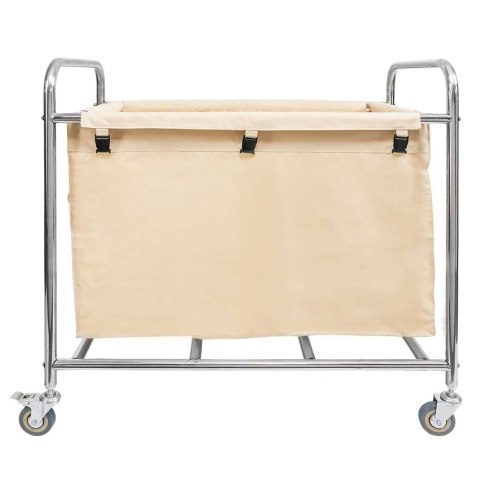 Wózek hotelowy na pranie 88x54x89 beżowy serwis piętrowy MTP006695