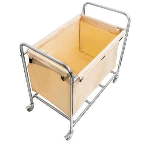 Wózek hotelowy na pranie 88x54x89 beżowy serwis piętrowy MTP006695