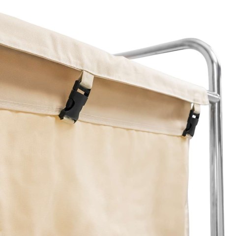 Wózek hotelowy na pranie 88x54x89 beżowy serwis piętrowy MTP006695