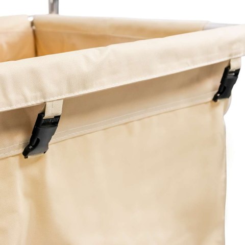 Wózek hotelowy na pranie 88x54x89 beżowy serwis piętrowy MTP006695