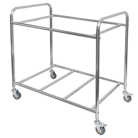 Wózek hotelowy na pranie 88x54x89 beżowy serwis piętrowy MTP006695