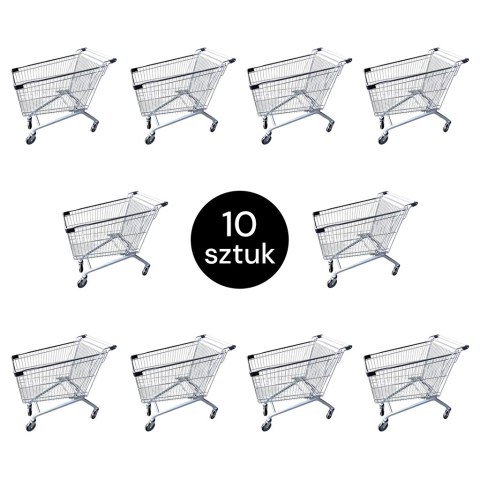 Wózek sklepowy YR 150l szerokość 54 cm zestaw 10 sztuk MPP001487